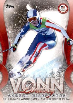 2018 Topps U.S. Olympic & Paralympic Team Hopefuls - Lindsey Vonn Career Milestones #LV-10 Lindsey Vonn Front