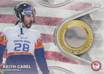 2018 Topps U.S. Olympic & Paralympic Team Hopefuls - Team USA Memorabilia Pieces #TMC-KG Keith Gabel Front