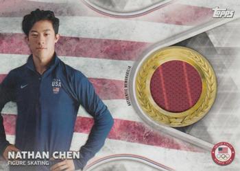 2018 Topps U.S. Olympic & Paralympic Team Hopefuls - Team USA Memorabilia Pieces #TMC-NC Nathan Chen Front