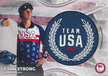 2018 Topps U.S. Olympic & Paralympic Team Hopefuls - Team USA Memorabilia Pieces - Manufactured Jumbo Wreath #TMC-ES Evan Strong Front