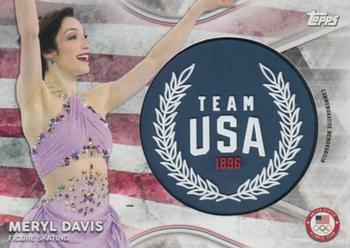 2018 Topps U.S. Olympic & Paralympic Team Hopefuls - Team USA Memorabilia Pieces - Manufactured Jumbo Wreath #TMC-MD Meryl Davis Front