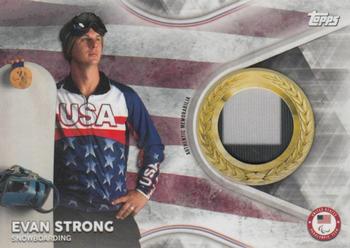 2018 Topps U.S. Olympic & Paralympic Team Hopefuls - Team USA Memorabilia Pieces - Silver #TMC-ES Evan Strong Front