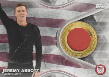 2018 Topps U.S. Olympic & Paralympic Team Hopefuls - Team USA Memorabilia Pieces - Silver #TMC-JA Jeremy Abbott Front