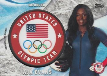 2018 Topps U.S. Olympic & Paralympic Team Hopefuls - ISOC Insignia Commemorative Relics #ICR-AE Aja Evans Front
