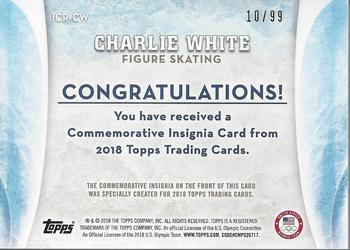 2018 Topps U.S. Olympic & Paralympic Team Hopefuls - ISOC Insignia Commemorative Relics #ICR-CW Charlie White Back