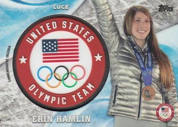 2018 Topps U.S. Olympic & Paralympic Team Hopefuls - ISOC Insignia Commemorative Relics #ICR-EH Erin Hamlin Front
