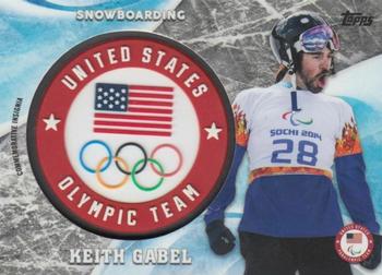 2018 Topps U.S. Olympic & Paralympic Team Hopefuls - ISOC Insignia Commemorative Relics #ICR-KG Keith Gabel Front