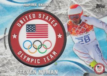 2018 Topps U.S. Olympic & Paralympic Team Hopefuls - ISOC Insignia Commemorative Relics #ICR-SN Steven Nyman Front