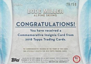 2018 Topps U.S. Olympic & Paralympic Team Hopefuls - ISOC Insignia Commemorative Relics - Silver #ICR-BM Bode Miller Back