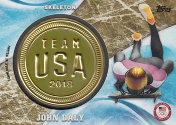 2018 Topps U.S. Olympic & Paralympic Team Hopefuls - ISOC Insignia Commemorative Relics - Gold Medal Medallion #ICR-JD John Daly Front