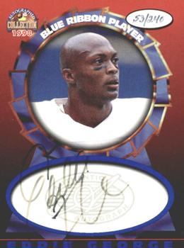 1997-98 Score Board Autographed Collection - Blue Ribbon Autographs #NNO Eddie George Front