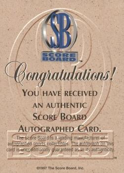 1997-98 Score Board Autographed Collection - Blue Ribbon Autographs #NNO Emmitt Smith Back