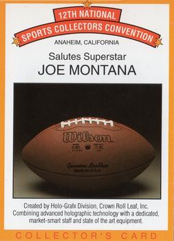 1991 Holo-Grafx National Convention #1 Joe Montana Front