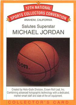 1991 Holo-Grafx National Convention #3 Michael Jordan Front