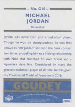 2017 Upper Deck Goodwin Champions - Goudey Royal Blue #G10 Michael Jordan Back
