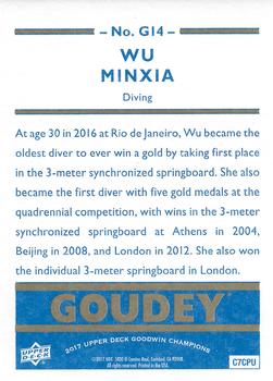 2017 Upper Deck Goodwin Champions - Goudey Royal Blue #G14 Wu Minxia Back