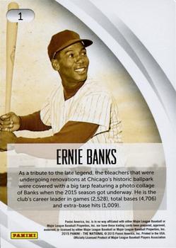 2015 Panini The National - Chicago Baseball Heroes #1 Ernie Banks Back