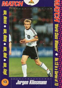 1996 Sported! Magazine World Class Winners Pop-Ups #13 Jurgen Klinsmann Front