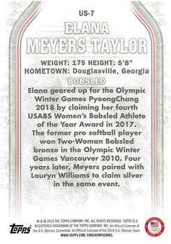 2018 Topps U.S. Olympic & Paralympic Team Hopefuls - Silver #US-7 Elana Meyers Taylor Back