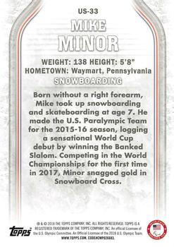 2018 Topps U.S. Olympic & Paralympic Team Hopefuls - Silver #US-33 Mike Minor Back