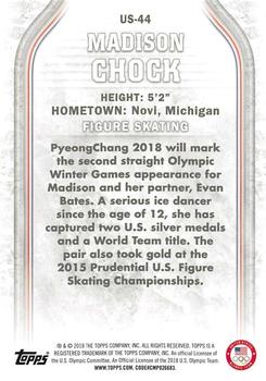 2018 Topps U.S. Olympic & Paralympic Team Hopefuls - Silver #US-44 Madison Chock Back