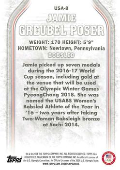 2018 Topps U.S. Olympic & Paralympic Team Hopefuls - Silver #USA-8 Jamie Greubel Poser Back
