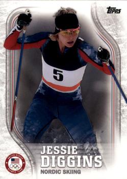 2018 Topps U.S. Olympic & Paralympic Team Hopefuls - Silver #USA-11 Jessie Diggins Front