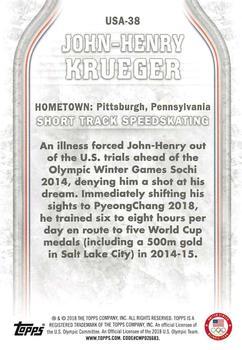 2018 Topps U.S. Olympic & Paralympic Team Hopefuls - Silver #USA-38 John-Henry Krueger Back