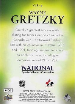 2013 Upper Deck National Convention VIP #VIP-4 Wayne Gretzky Back