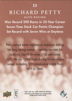 2012 Upper Deck All-Time Greats - Bronze #55 Richard Petty Back