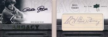 2012 Upper Deck All-Time Greats - Legacy Cuts Autographs #L-RT Bill Terry / Pete Rose Front