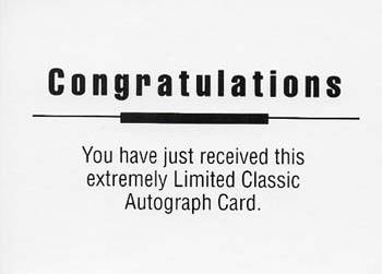 1991 Classic Four Sport - Bonus Autographs #NNO Dikembe Mutombo Back