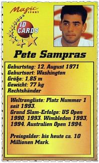 1995 Magic Sport ID Cards (German) #24 Pete Sampras Back