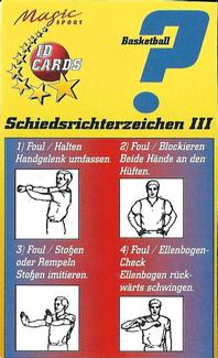 1995 Magic Sport ID Cards (German) #48 Schiedsrichterzeichen III Back