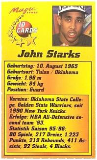 1995 Magic Sport ID Cards (German) #94 John Starks Back