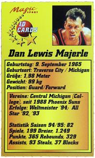 1995 Magic Sport ID Cards (German) #115 Daniel Lewis Majerle Back