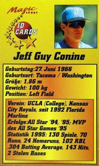 1995 Magic Sport ID Cards (German) #116 Jeffrey Guy Conine Back