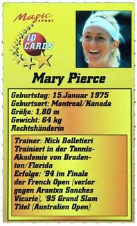 1995 Magic Sport ID Cards (German) #126 Mary Pierce Back