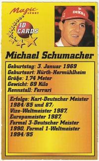 1995 Magic Sport ID Cards (German) #176 Michael Schumacher Back