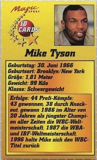 1995 Magic Sport ID Cards (German) #177 Mike Tyson Back