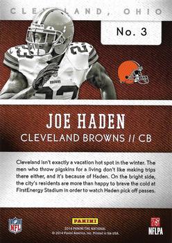 2014 Panini The National Convention - Team Colors Thick Stock #3 Joe Haden Back