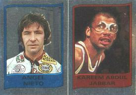 1986 Panini Supersport Stickers #107 Angel Nieto / Kareem Abdul Jabbar Front