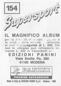 1986 Panini Supersport Stickers #154 Loris Stecca Back
