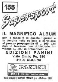 1986 Panini Supersport Stickers #155 John Mugabi Back