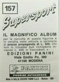 1986 Panini Supersport Stickers #157 Frank Bruno Back