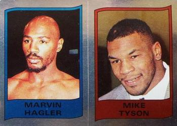 1987-88 Panini Supersport Stickers #109 Marvin Hagler / Mike Tyson Front