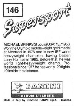 1987-88 Panini Supersport Stickers #146 Michael Spinks Back
