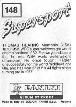 1987-88 Panini Supersport Stickers #148 Thomas Hearns Back