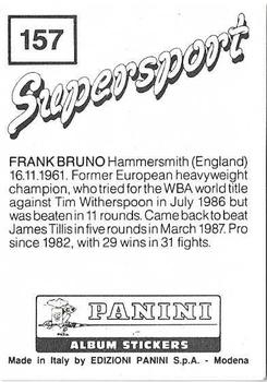 1987-88 Panini Supersport Stickers #157 Frank Bruno Back