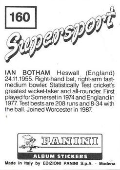 1987-88 Panini Supersport Stickers #160 Ian Botham Back